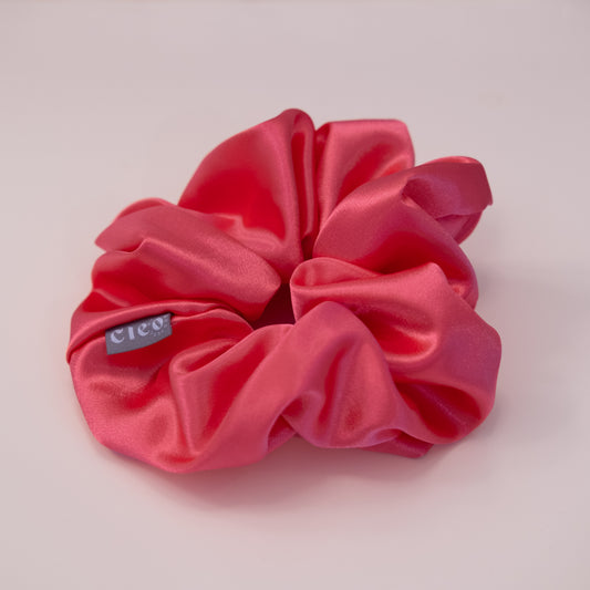 Chouchou en satin surdimensionné - Sorbet au framboise - Édition été