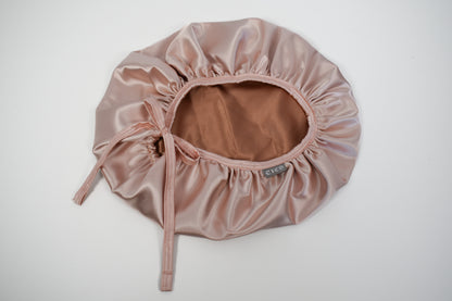 Bonnet de nuit en satin - Réversible